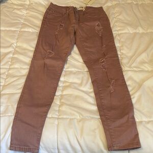Stylish Distressed Brown Jeans for women  size 3